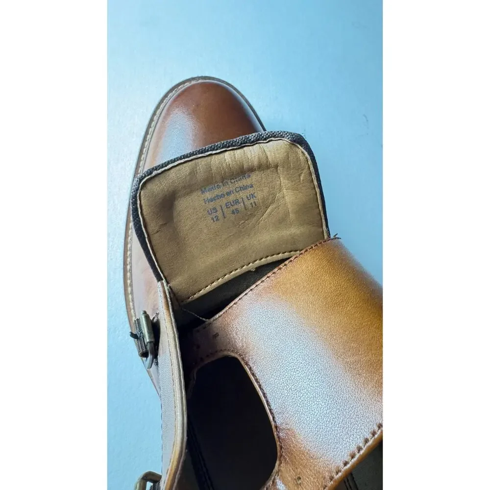 ALDO LOLLER Brown Faux Leather Double Monk Strap Round Toe Dress Shoes US 12